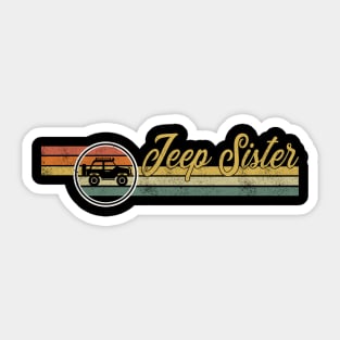 Jeep Sister Jeep Women Vintage Jeep Retro Jeep Sunset Jeep Jeeps Lover Jeep Mama Sticker